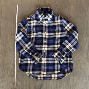 Ralph Lauren BOY’s long sleeves flannel  plaid shirt